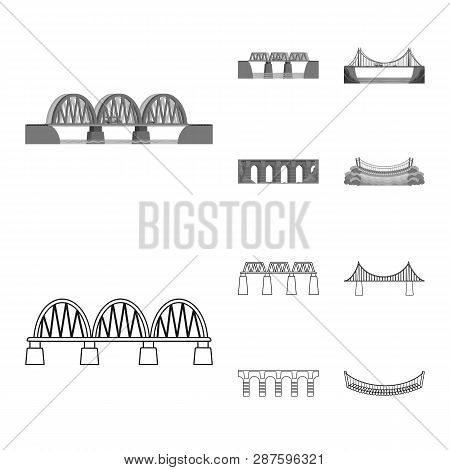 Vector Illustration Of Connection And Design Symbol. Set Of Connection And Side Stock Vector Illustr