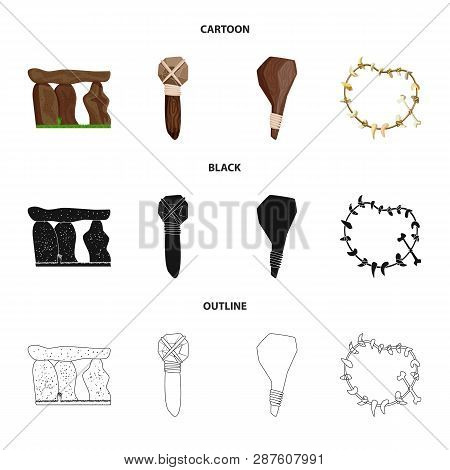 Vector Design Of Evolution  And Prehistory Logo. Collection Of Evolution  And Development  Vector Ic