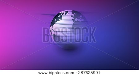 Environmental Damage - Abstract Earth Globe Design Vector
