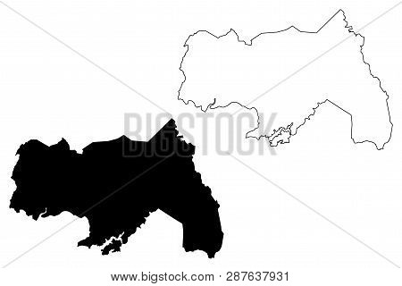 Northern Region (regions Of Uganda, Republic Of Uganda, Administrative Divisions) Map Vector Illustr