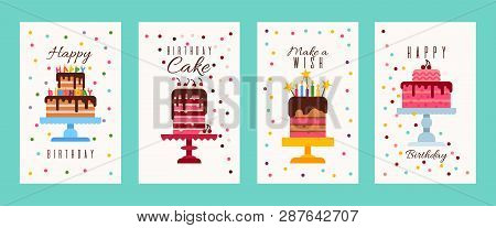 Cake Birthday Banners Vector Photo Free Trial Bigstock