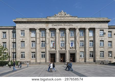 Ruse, Bulgaria - May 1, 2008: Building Of Courthouse At The Center Of City Of Ruse, Bulgaria