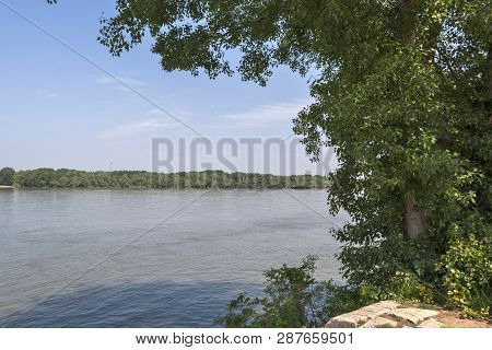 Ruse, Bulgaria - May 1, 2008: The Danube River Passing Through The City Of Ruse, Bulgaria