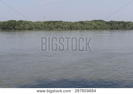 Ruse, Bulgaria - May 1, 2008: The Danube River Passing Through The City Of Ruse, Bulgaria