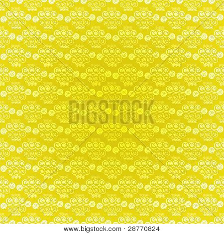 Varrat nélküli mintát világos sárga spirálok