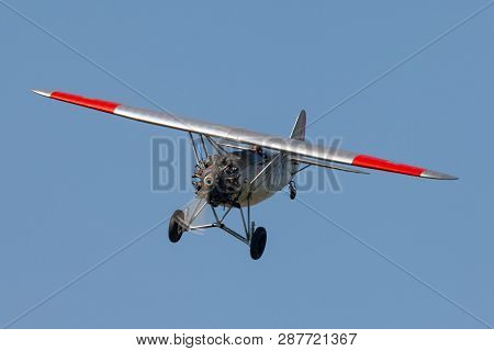 Payerne, Switzerland - September 4, 2014: Vintage Dewoitine D.26 Aircraft Hb-rag.