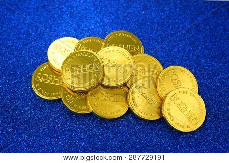 Kiev, Ukraine - February 1, 2019: Roshen Ukrainian Corporation was ranked 18th in the 
