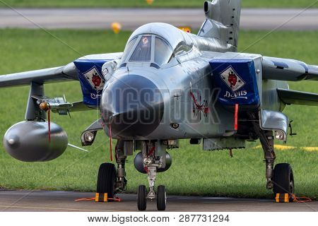 Payerne, Switzerland - September 1, 2014: German Air Force (luftwaffe) Panavia Tornado Ids Strike Ai