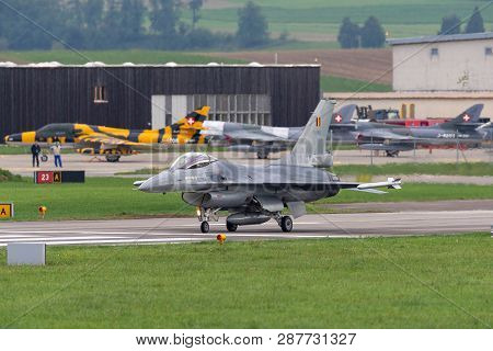 Payerne, Switzerland - September 1, 2014: Belgian Air Component (belgian Air Force) General Dynamics