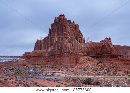 Red Rock Feature Of Arches Np