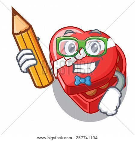 Student Choclate Heart Box In Shape Mascot