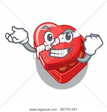 Successful Choclate Heart Box In Shape Mascot
