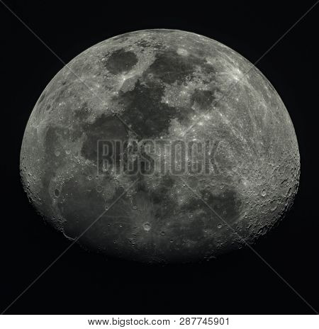 Earth's Moon at Waxing gibbous phase photo
