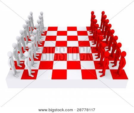 emberek, mint a számok a sakktábla