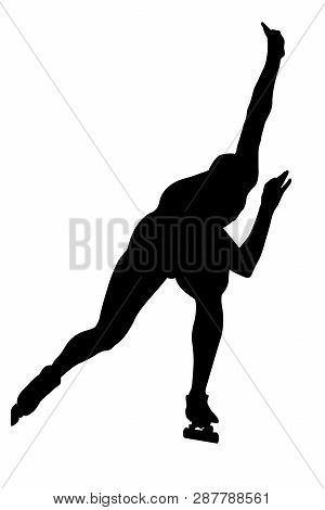 Explosive Female Speedskater Competition In Speed Skating
