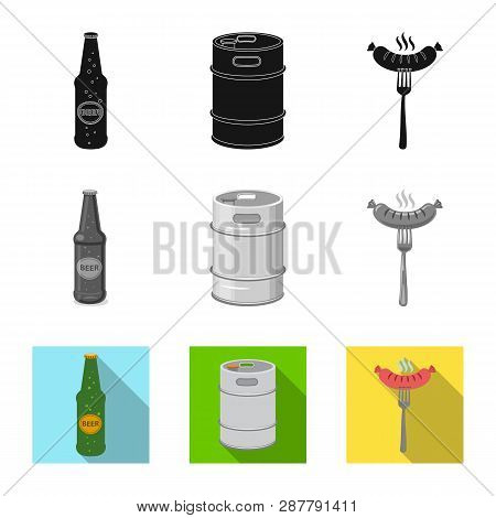 Vector Illustration Of Pub And Bar Icon. Collection Of Pub And Interior Vector Icon For Stock.