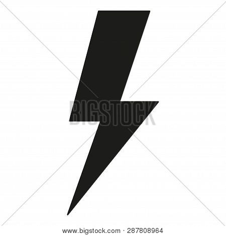 Black And White Energy Symbol Silhouette. Power Thunder. Electricity Themed Vector Illustration For 