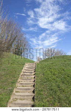 Steps In Bergues, Nord Pas De Calais, France