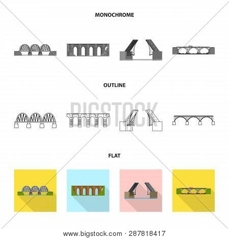 Vector Illustration Of Connection And Design Sign. Set Of Connection And Side Stock Vector Illustrat
