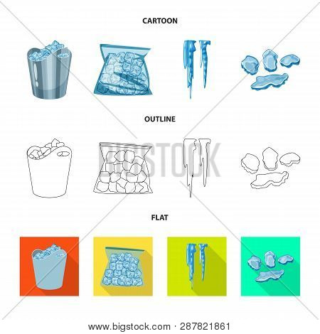 Vector Design Of Texture  And Frozen  Symbol. Set Of Texture  And Transparent  Stock Vector Illustra