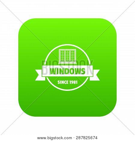 Construction Decotrative Icon Green Isolated On White Background