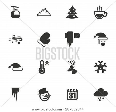 Winter Vector Icons For User Interface Design