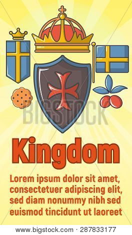 Kingdom Concept Banner. Cartoon Banner Of Kingdom Concept For Web, Giftcard And Postcard