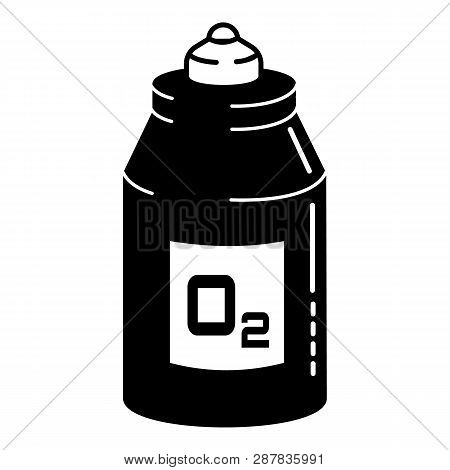 Oxygen Bottle Icon. Simple Illustration Of Oxygen Bottle Icon For Web Design Isolated On White Backg