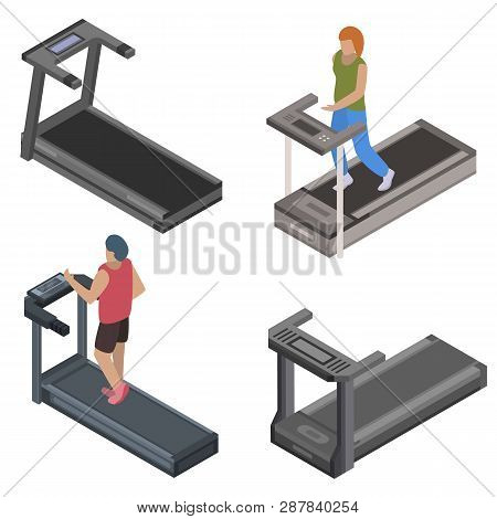 Speedwalk Icon Set. Isometric Set Of Speedwalk Icons For Web Design Isolated On White Background