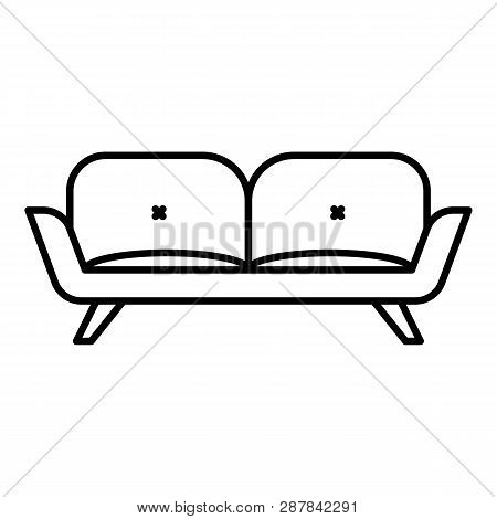 Divan Sofa Icon. Outline Divan Sofa Icon For Web Design Isolated On White Background