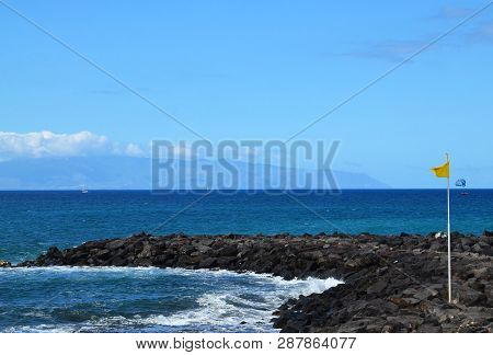Beautiful Coastal View Of Troya Beach (playa De Troya) Is Located In The South Of Tenerife Along Cos