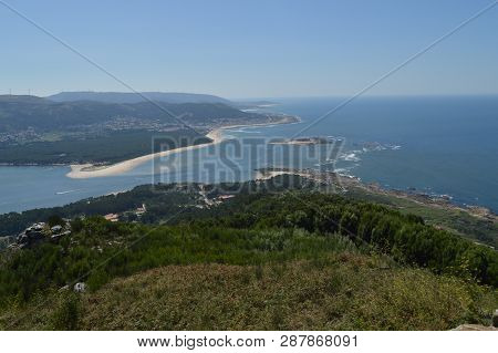 Views From The Miño River To The Atlantic Ocean From The Santa Tecla Castro In The Guard. Architectu