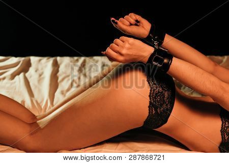 Sexy Booty Girl With Handcuffs For Bdsm Sex In Panties