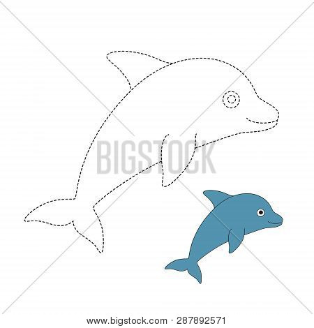 Vector Drawing Worksheet For Preschool Kids With Easy Gaming Level Of Difficulty. Simple Educational