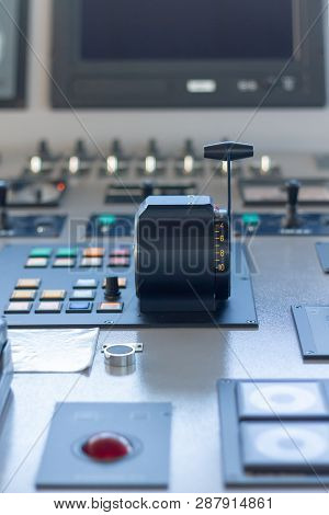 Photo Of Bridge Telegraph Of Modern Cargo Ship