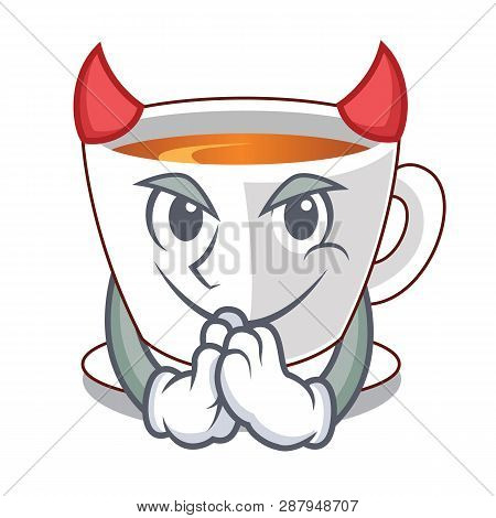 Devil Cup Mint Tea Isolated With Character