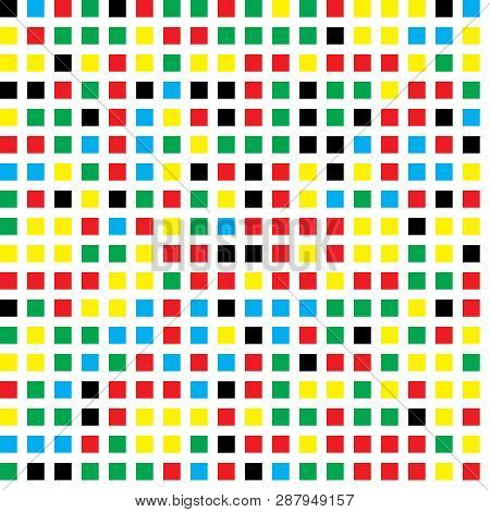 Horizontal And Vertical Colored Squares  Aligned With Colored:white (space) Ratio Equal With 21:13  