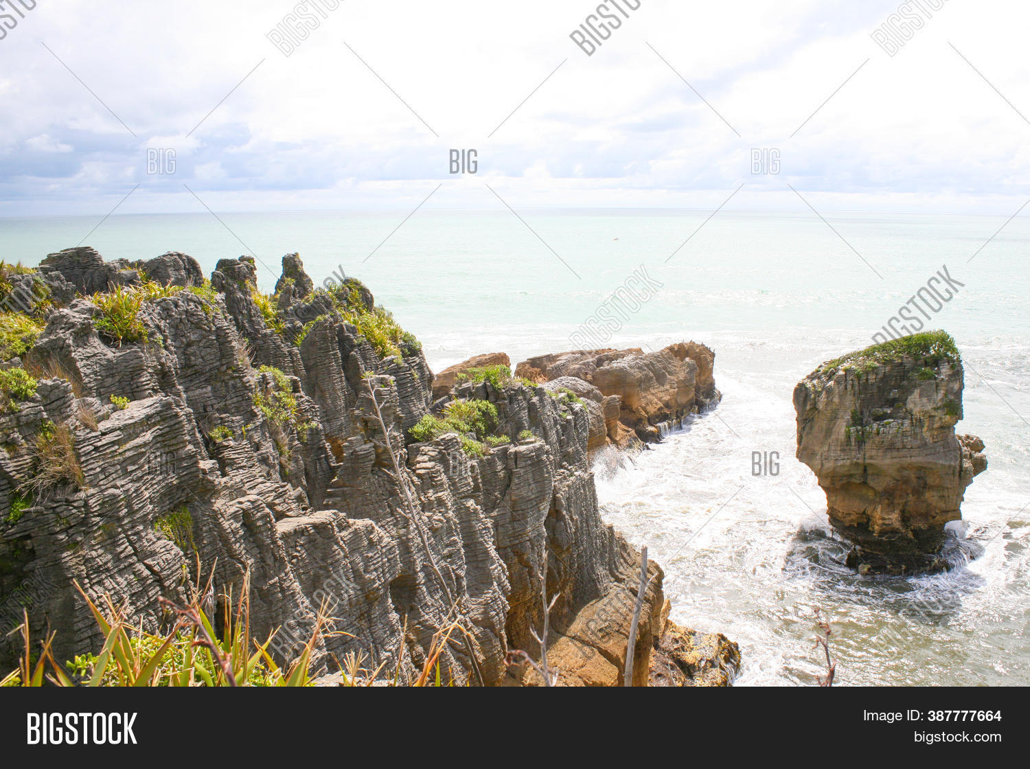 Pancake Rocks Heavily Image & Photo (Free Trial) | Bigstock