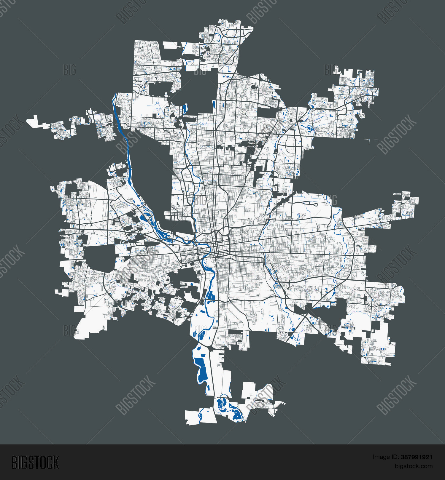 Columbus Map. Vector &amp; Photo (Free Trial) | Bigstock