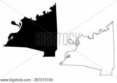 Claiborne County, Mississippi (u.s. County, United States Of America, Usa, U.s., Us) Map Vector Illu