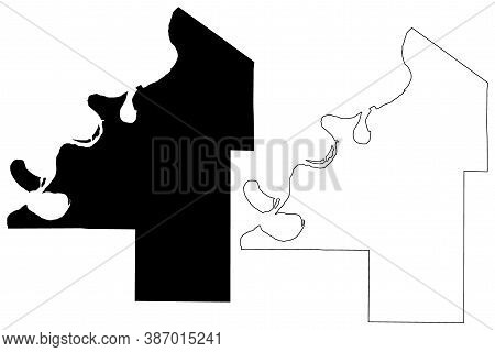 Coahoma County, Mississippi (u.s. County, United States Of America, Usa, U.s., Us) Map Vector Illust