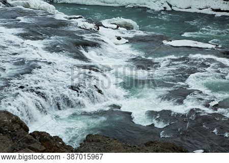 The Godafoss (icelandic: Waterfall Of The Gods) Is A Famous Waterfall In Iceland. The Breathtaking L