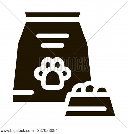 Animal Feed Glyph Icon Vector. Animal Feed Sign. Isolated Symbol Illustration