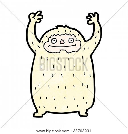 yeti de dibujos animados