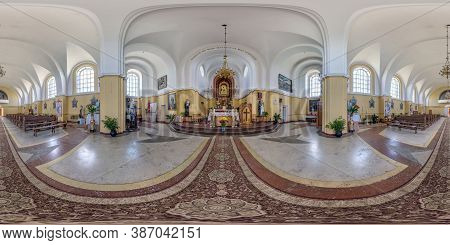 Woistom, Belarus - July 2020: Full Spherical Seamless Hdri Panorama 360 Degrees Angle Inside Interio