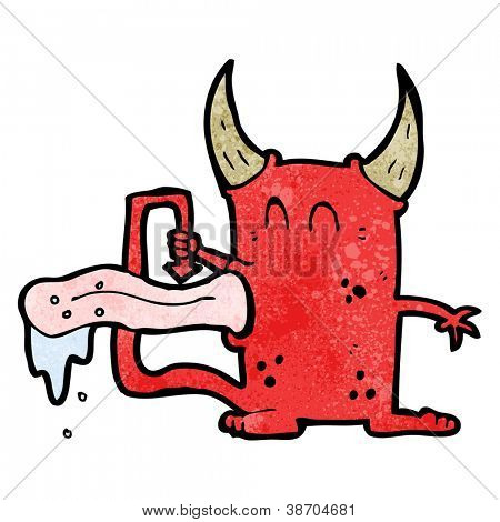 Cartoon Teufel Zunge