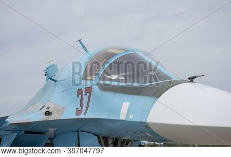 Russia. Khabarovsk - September 2020: Military Fighter Aircraft