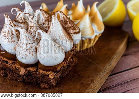 Mini Chocolate Cake And Lemon Pie.