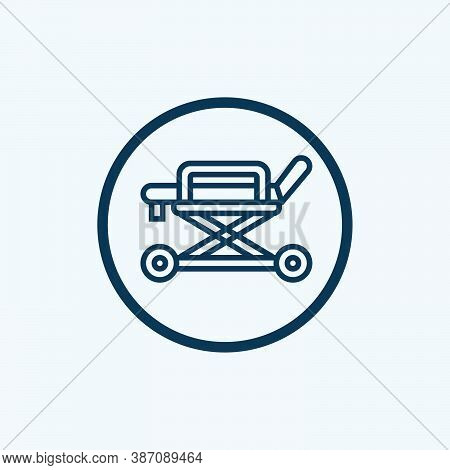 Stretcher Icon Isolated On White Background From Nursing Collection. Stretcher Icon Trendy And Moder
