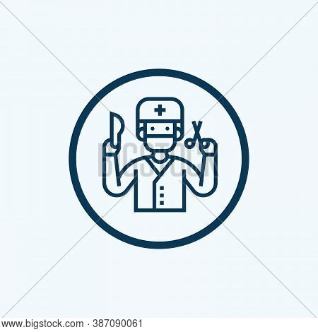 Surgeon Icon Isolated On White Background From Dentist Collection. Surgeon Icon Trendy And Modern Su